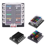 10 Way Standard Blade Fuse Box Block Holder for Auto Car Truck Boat ATC ATO - #FUSEO-70111