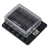 10 Way Standard Blade Fuse Box Block Holder for Auto Car Truck Boat ATC ATO - #FUSEO-70111