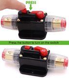 60A Reset Fuse Holder with Manual Reset 12V-24V DC car boat marine bike use 2PCS - #FUSEO-70166