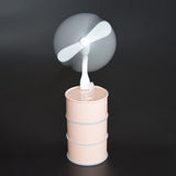 Multi Function Led Air Humidifier Aroma Diffuser Cute Oil Drum w/USB Light & Fan - #ASSRY-70600