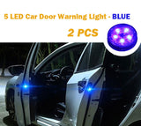 2 PCS Car Door Warning Light 5 LED Wireless Safety Anti collision Alarm Lamp - #ASSRY-73662