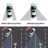 Blind Spot Mirror Rimless HD Glass Wide Angle 360° Convex Mirror Car Side Mirror Stick On RearView Car SUV Motorcycle Universal Fit - #BSKIT-36000