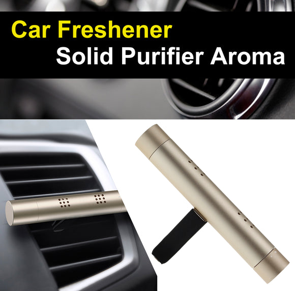 Air Freshener Car Perfume Vehicle Solid Air Purifier Aroma with 3 Scented-Gold - #ASSRY-70310