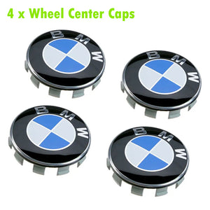 Set of 4 BMW Wheel Center Caps Emblem 68mm/2.7" for 1/3/5/6/7SERIES X3/5/6 Z3/4 - #EMBLE-22104