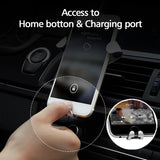 Universal Air Vent Gravity Auto Lock Metal Car Phone Holder For 4-6” Phone-Black - #GCH-3301