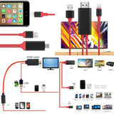 Lightning to HDMI HDTV AV Cable Adapter For iPad iPhone 11/X/XS/6/7/8 Plus Black - #MOBIL-689X3