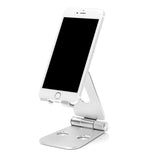 Foldable Smart Phone/Tablet (3-10”)Stand Aluminum alloy Angle-Adjustable-Silver - #MOBIL-91973