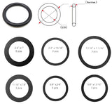 50 PCS O Rings Round Rubber Seal Universal Assortment Kit Plumbing Air Auto 