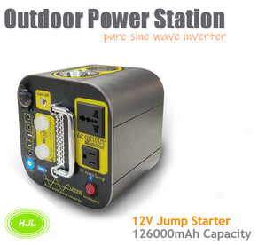 Outdoor Power Station 126000mAh 600W w/AC output 110V Pure sine wave JumpStarter - #S6600