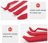 12PCS Plastic Car Radio Door Clip Panel Trim Dash Audio Removal Pry Tool Set-Red - #TOKIT-99812R