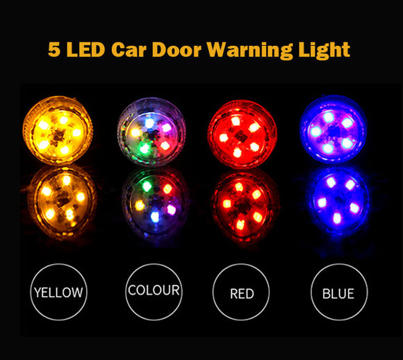 4 PCS Car Door Warning Light 5 LED Wireless Safety Anti collision Alarm Lamp - #ASSRY-73664