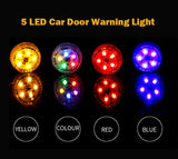 2 PCS Car Door Warning Light 5 LED Wireless Safety Anti collision Alarm Lamp - #ASSRY-73662