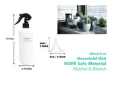 8PCS HDPE Plastic spray bottles 16oz SAFETY SWITCH 1oz alcohol botellas de spray - #SPRAY-330P0