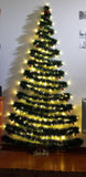 Christmas artificial pine garland outdoor 36ft & 100 LED lights string - #XMAST-10011